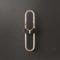 Antlers Halo Wall Light, Bedroom Wall Sconce, Metal, L 13cm x W 6cm x H 40cm