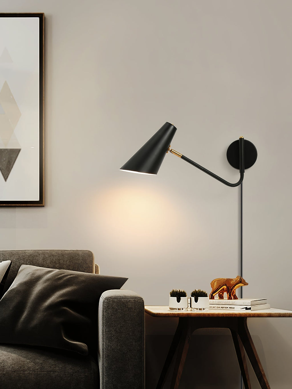 Apex Plug-in Wall Light, Plug-In Wall Sconce, detail 2