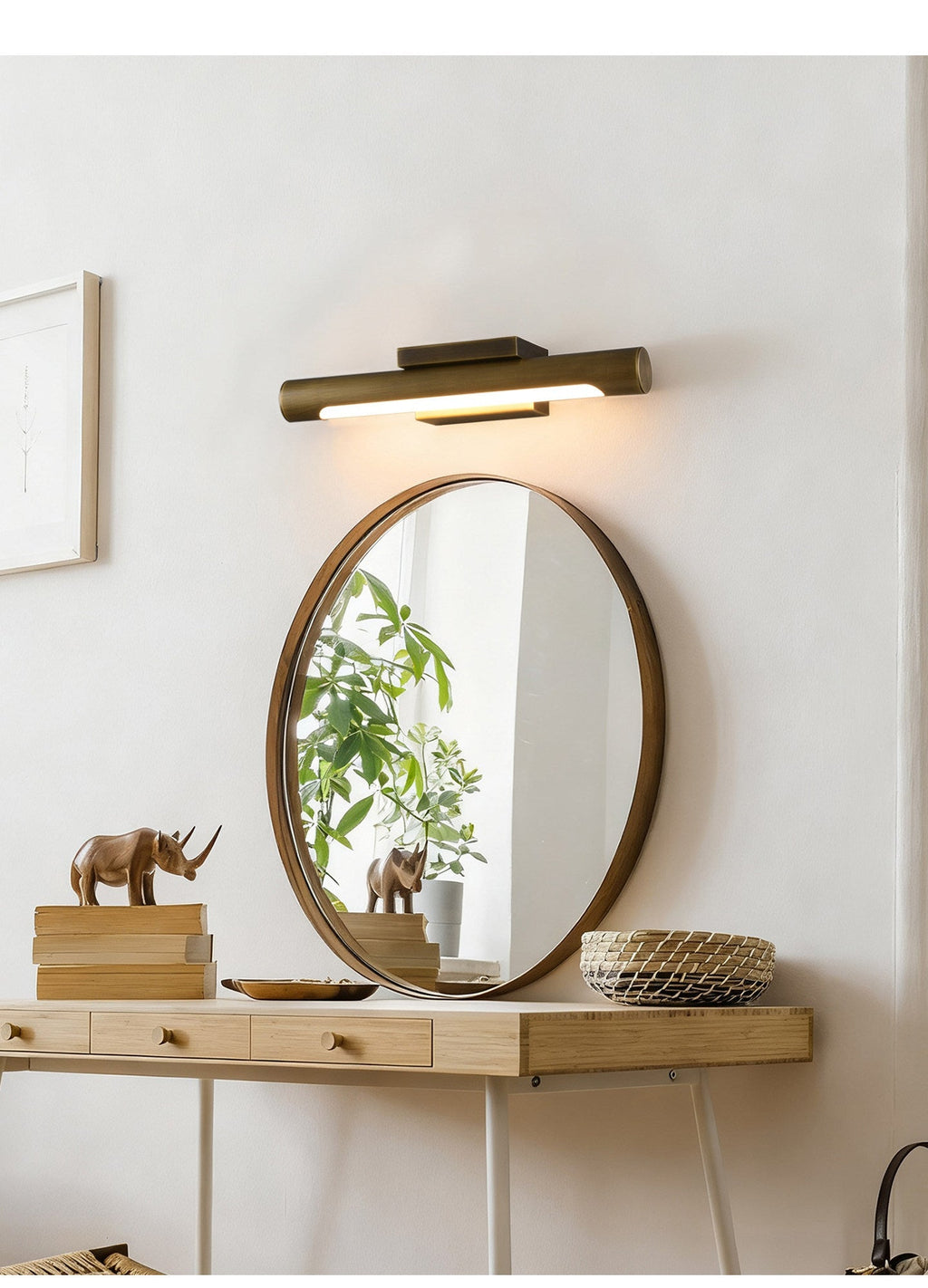 Apollo Brass Wall Light, Hardwired Wall Sconce, detail 5