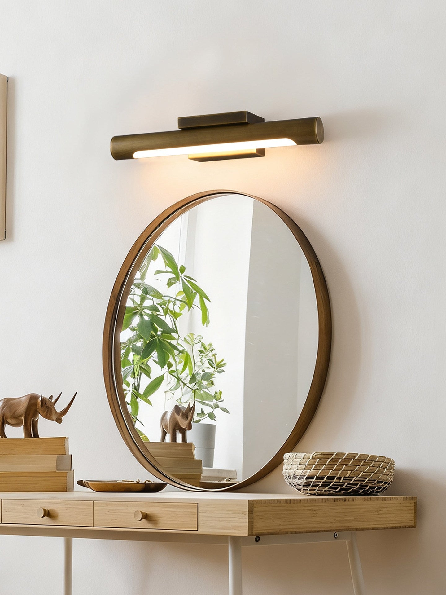 Apollo Brass Wall Light, Hardwired Wall Sconce, detail 8