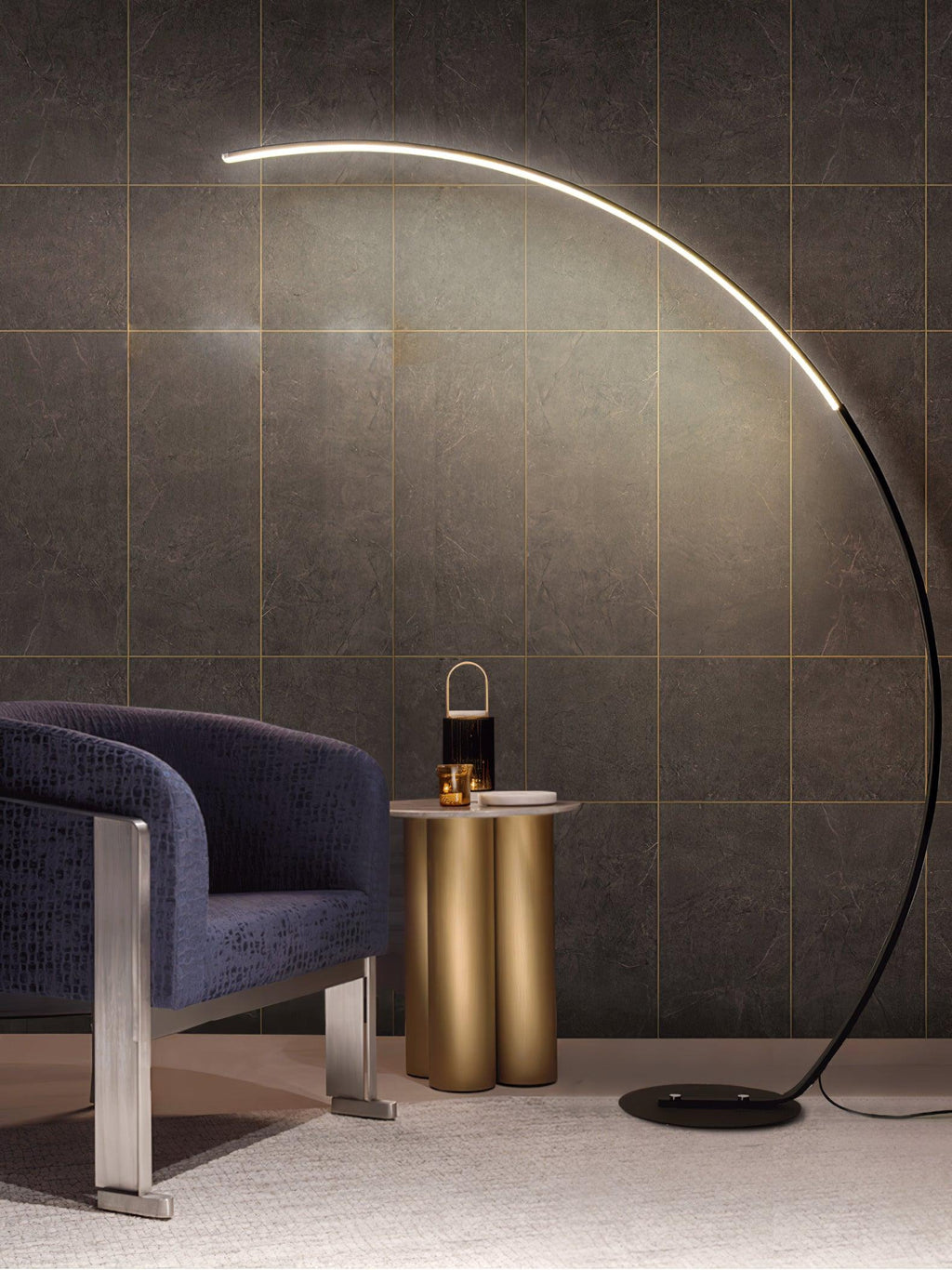 Arc Floor Light - W 120cm x H 170 cm Metal, Floor Lamp, detail 7