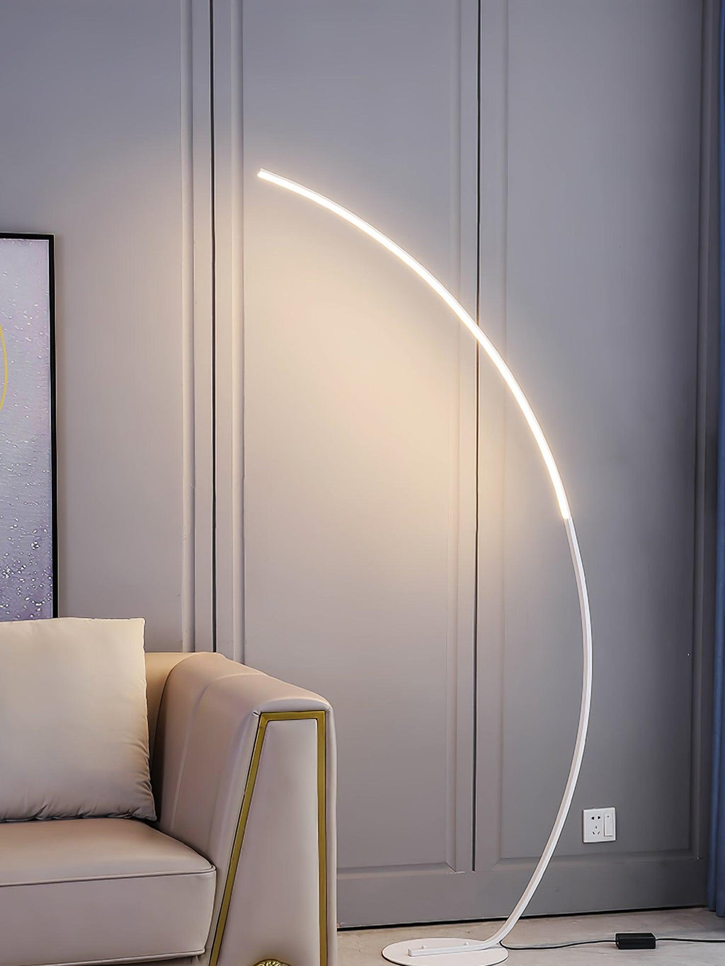 Arc Floor Light - W 120cm x H 170 cm Metal, Floor Lamp, detail 8