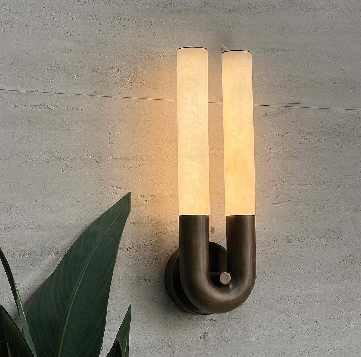Arch Alabaster Wall Light, Hardwired Wall Sconce, detail 6