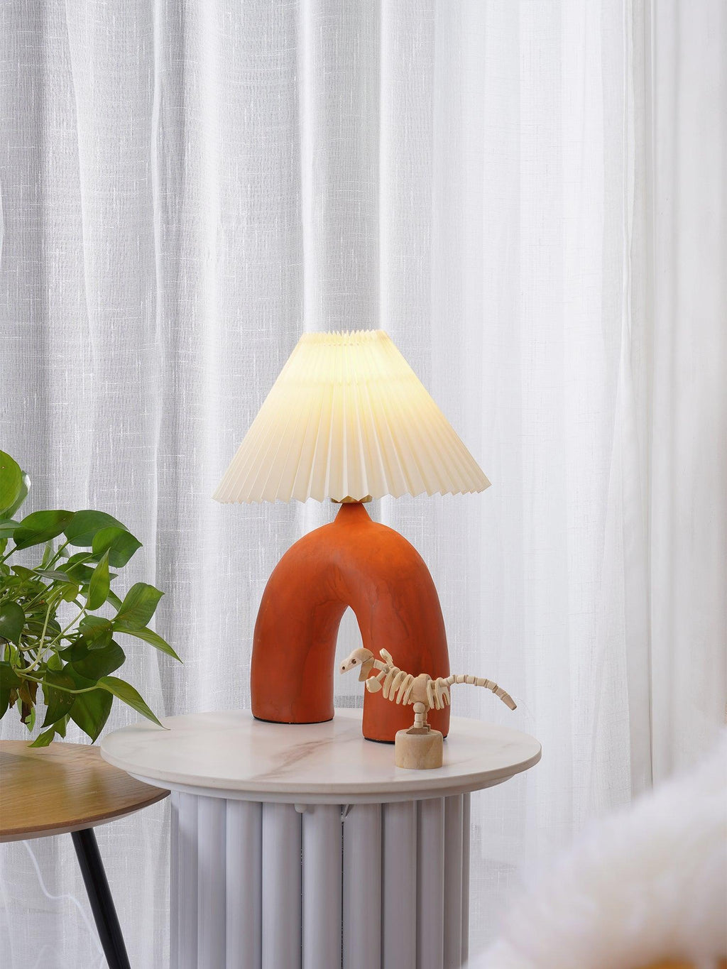 Arched Pleated Table Light, Bedside Table Lamp, detail 10
