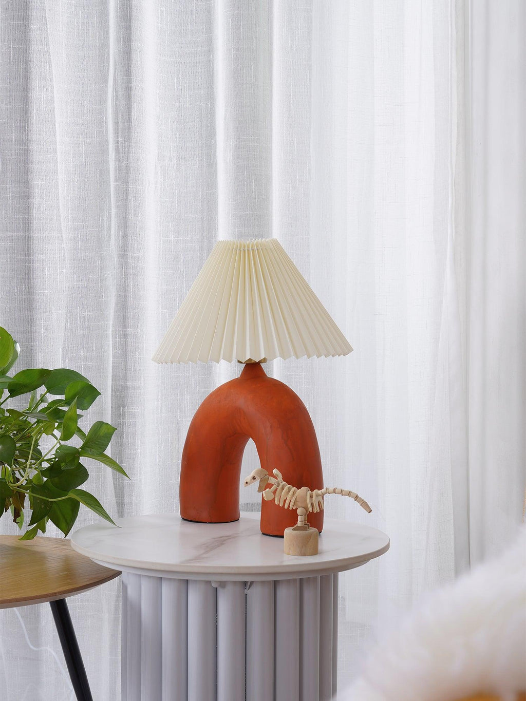 Arched Pleated Table Light, Bedside Table Lamp, detail 11