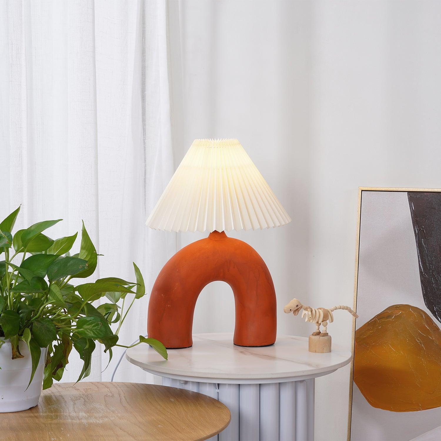 Arched Pleated Table Light, Bedside Table Lamp, detail 2