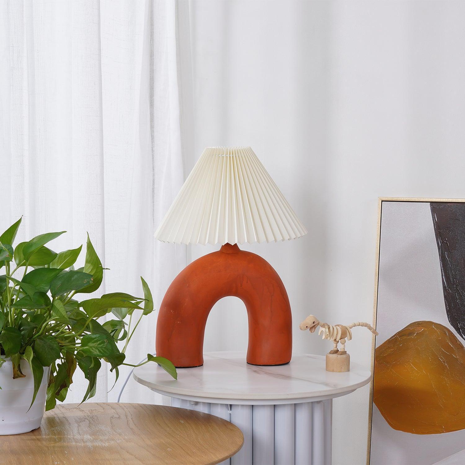 Arched Pleated Table Light, Bedside Table Lamp, detail 3