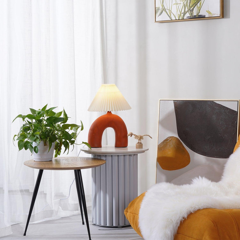 Arched Pleated Table Light, Bedside Table Lamp, detail 4