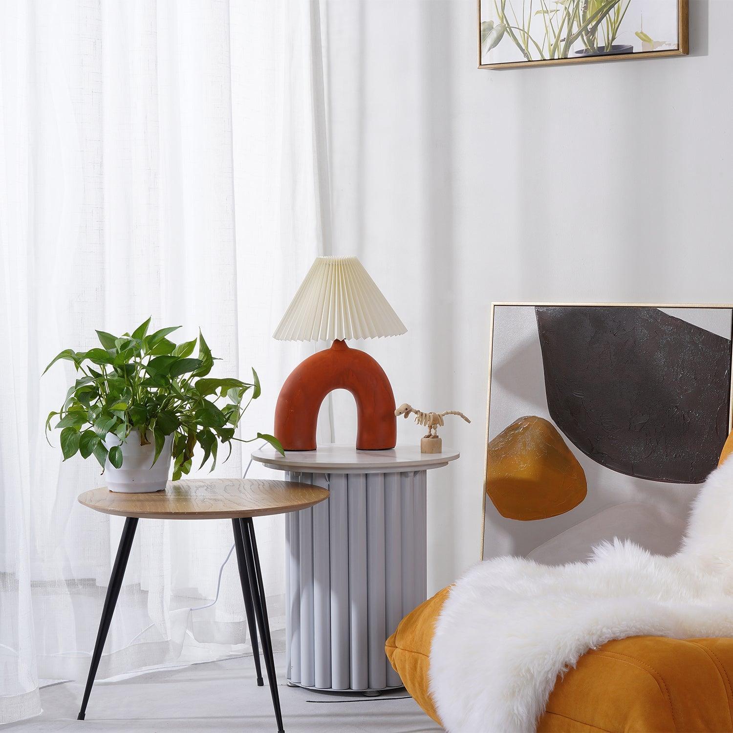 Arched Pleated Table Light, Bedside Table Lamp, detail 5