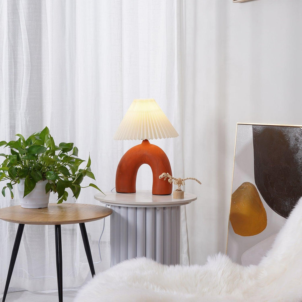 Arched Pleated Table Light, Bedside Table Lamp, detail 7