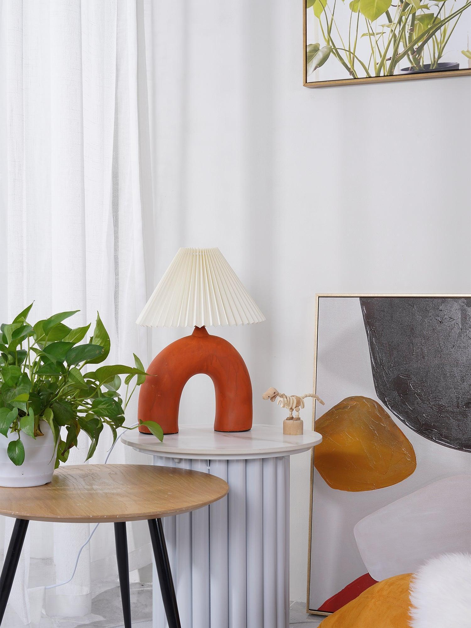 Arched Pleated Table Light, Bedside Table Lamp, detail 8