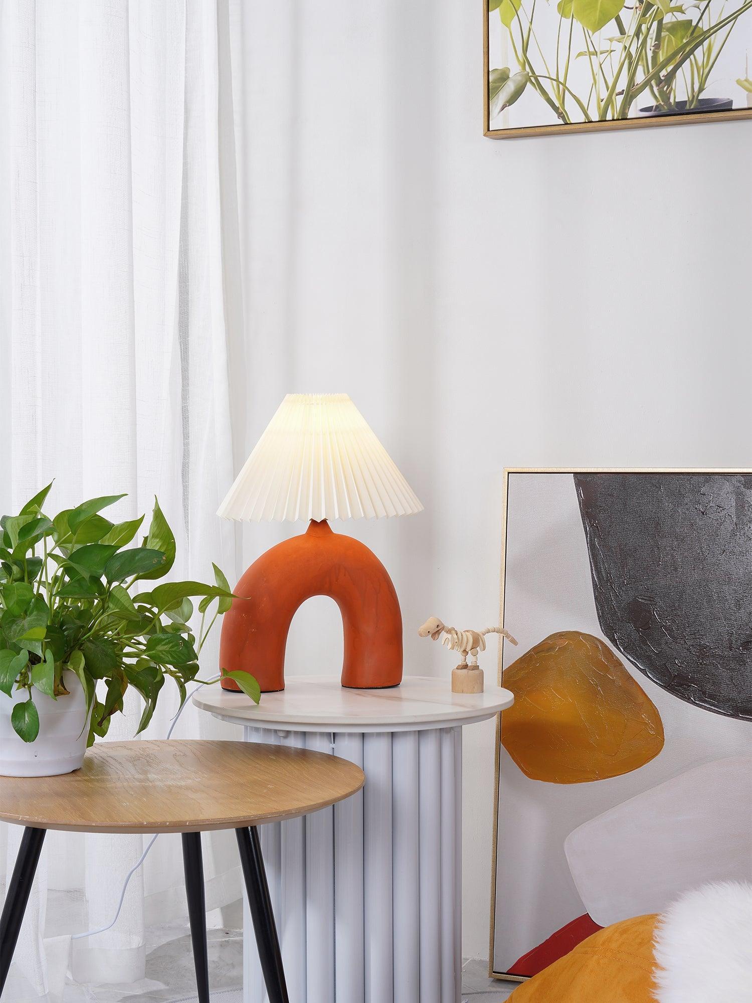 Arched Pleated Table Light, Bedside Table Lamp, detail 9