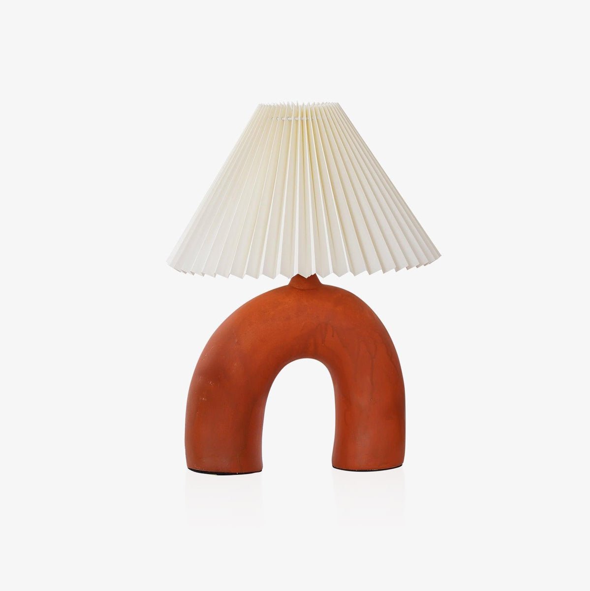 Arched Pleated Table Light, Bedside Table Lamp, Ceramics, Φ 11.8 x H 16.5
