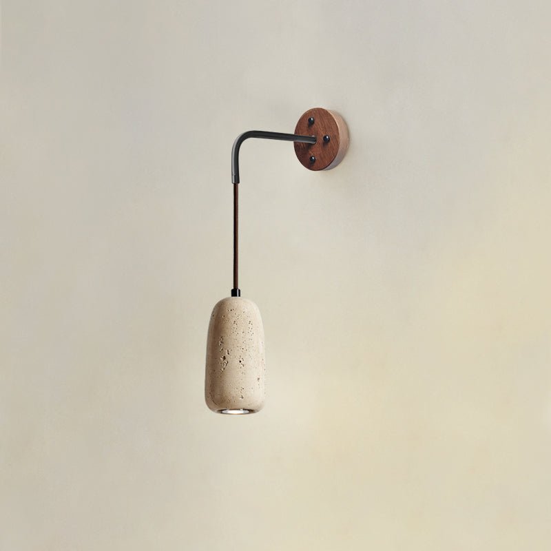 Arched Travertine Wall Light, Hardwired Wall Sconce, detail 18