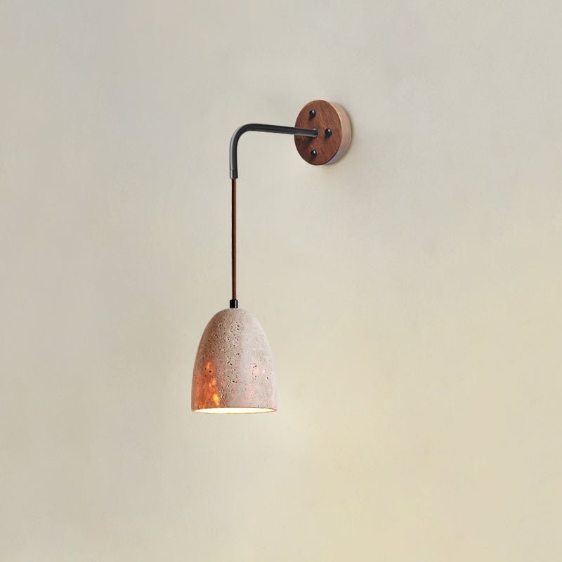 Arched Travertine Wall Light, Hardwired Wall Sconce, detail 15