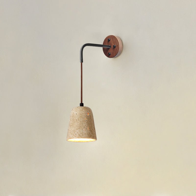 Arched Travertine Wall Light, Hardwired Wall Sconce, detail 12