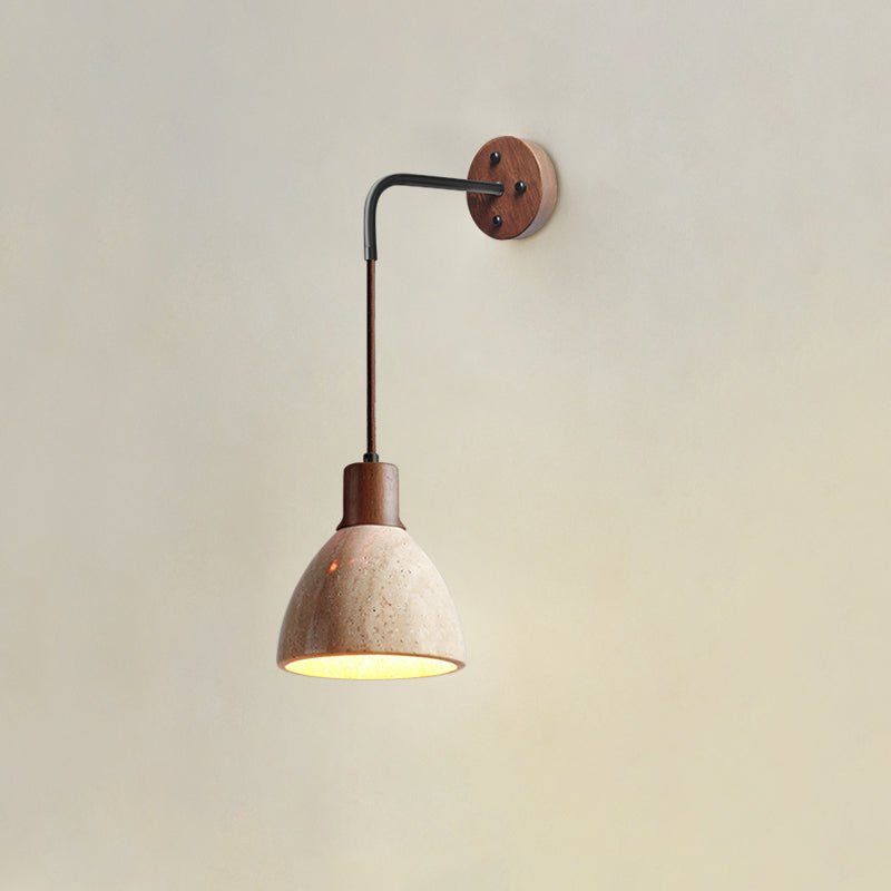 Arched Travertine Wall Light, Hardwired Wall Sconce, detail 9