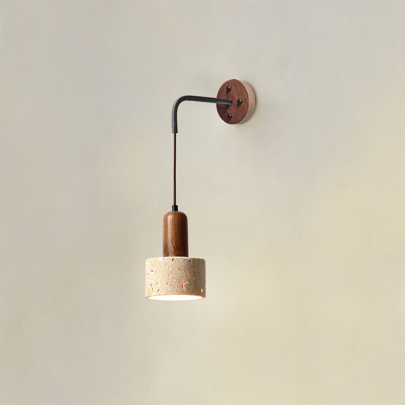 Arched Travertine Wall Light, Hardwired Wall Sconce, detail 8