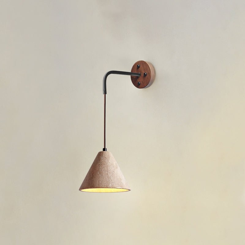 Arched Travertine Wall Light, Hardwired Wall Sconce, detail 10
