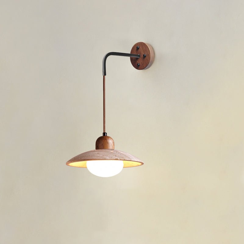 Arched Travertine Wall Light, Hardwired Wall Sconce, detail 7