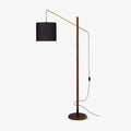 Archer Floor Light, Floor Lamp, Handmade Fabric Linen, ∅ 33.5″ x H 68.9″