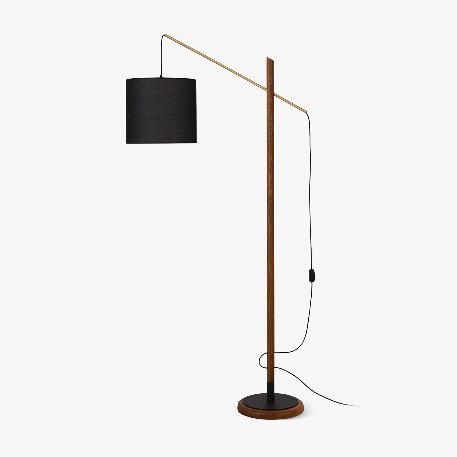 Archer Floor Light, Floor Lamp, Handmade Fabric Linen, ∅ 33.5″ x H 68.9″