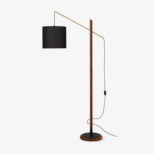 Archer Floor Light, Floor Lamp, Handmade Fabric Linen, ∅ 33.5″ x H 68.9″