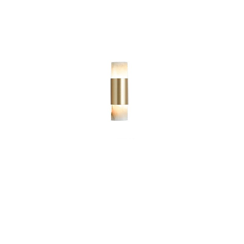 Arden Alabaster Wall Light, Hardwired Wall Sconce, Metal, Dia 5.5cm x H 19cm