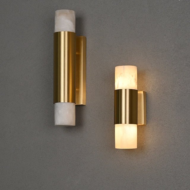 Arden Alabaster Wall Light, Hardwired Wall Sconce, detail 8