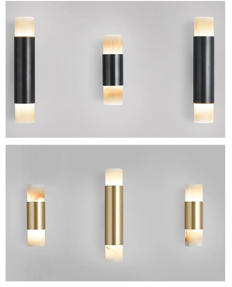Arden Alabaster Wall Light, Hardwired Wall Sconce, detail 10