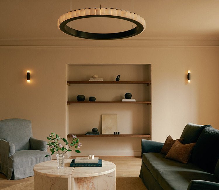 Arden Alabaster Wall Light, Hardwired Wall Sconce, detail 11
