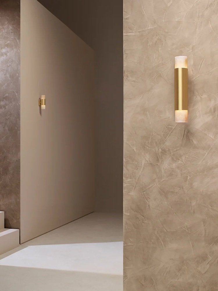 Arden Alabaster Wall Light, Hardwired Wall Sconce, detail 12