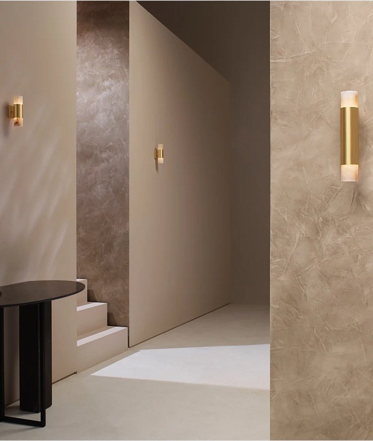 Arden Alabaster Wall Light, Hardwired Wall Sconce, detail 3