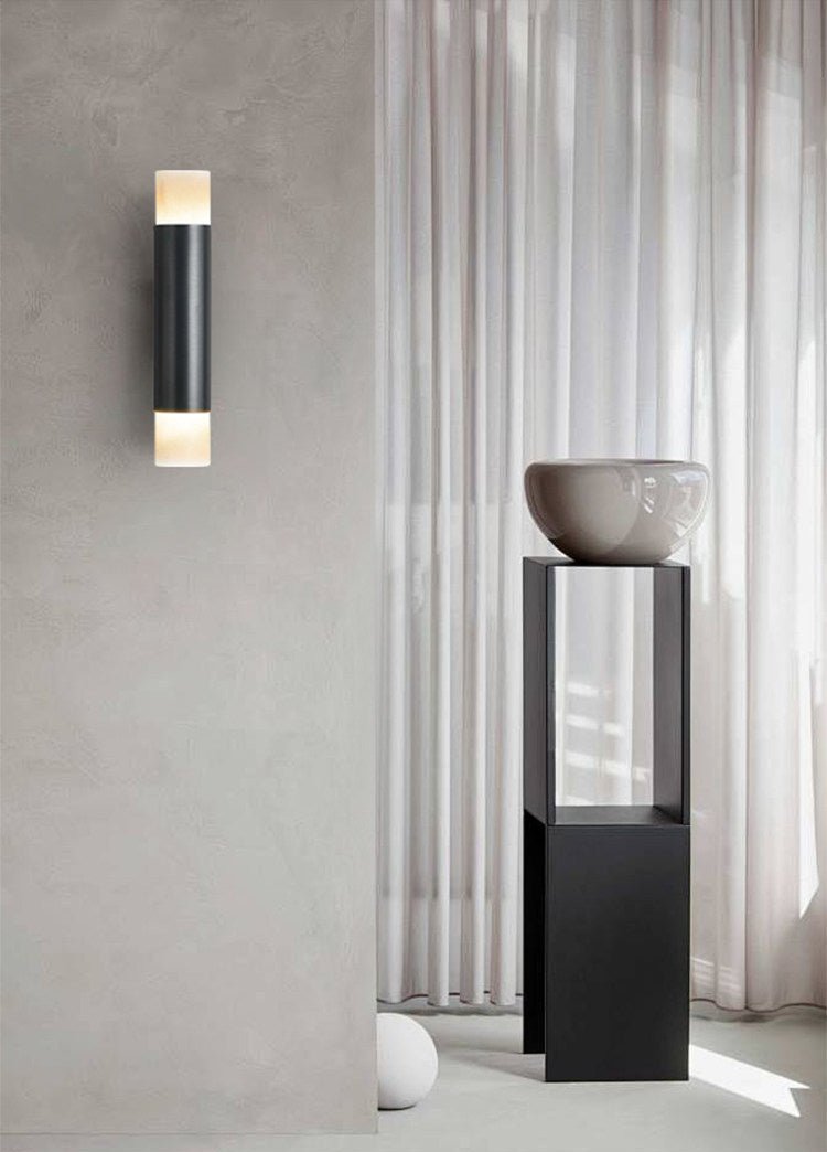 Arden Alabaster Wall Light, Hardwired Wall Sconce, detail 5