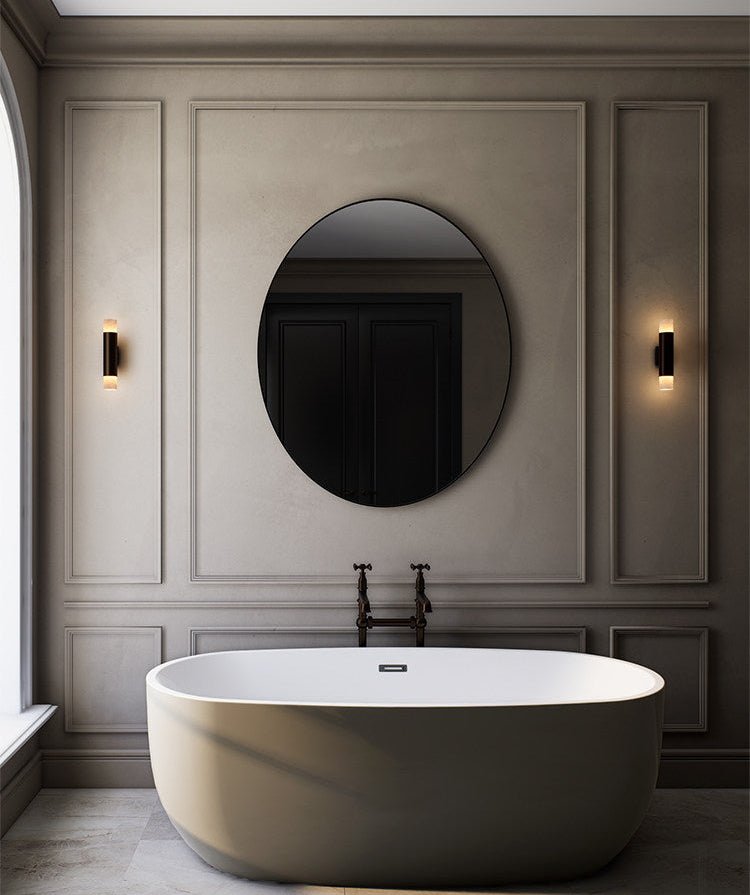 Arden Alabaster Wall Light, Hardwired Wall Sconce, detail 6