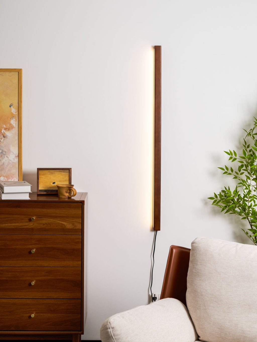 Arlo Linear Wood Plug-In Wall Light, Plug-In Wall Sconce, detail 24
