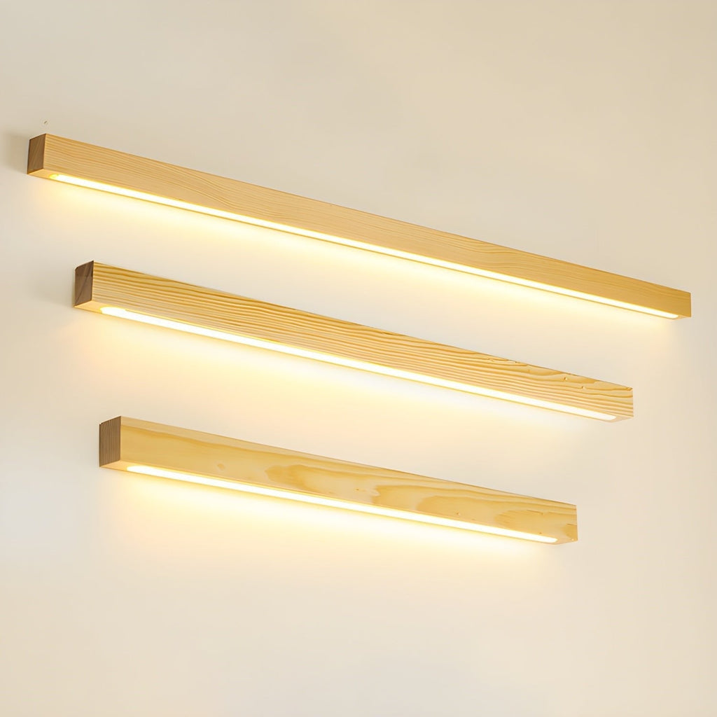 Arlo Linear Wood Wall Light, Hardwired Wall Sconce, detail 8