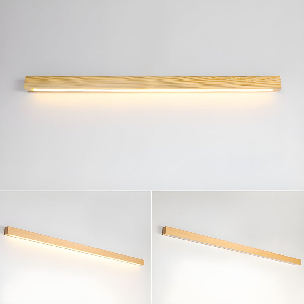 Arlo Linear Wood Wall Light, Hardwired Wall Sconce, detail 11