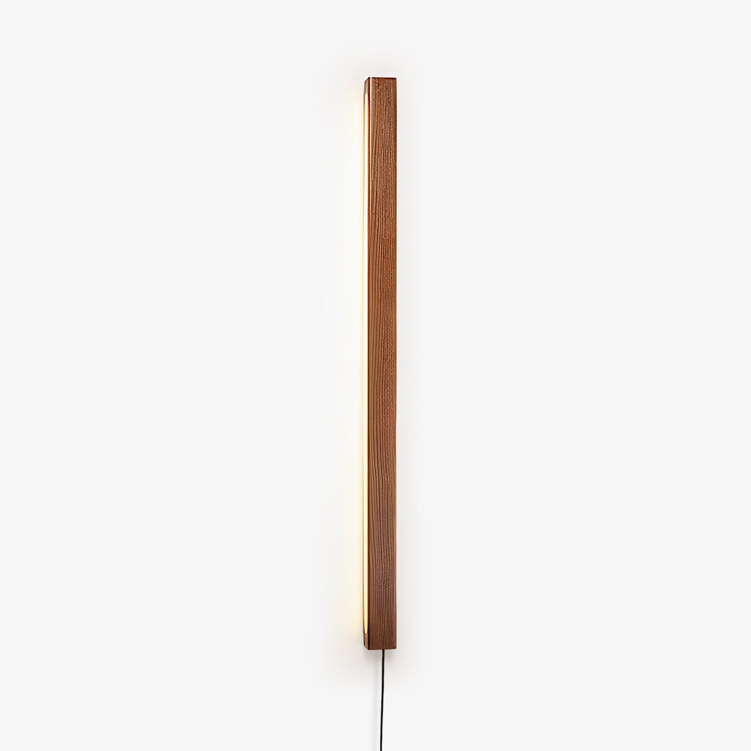 Arlo Linear Wood Plug-In Wall Light, Plug-In Wall Sconce, Pine wood, Dia 60cm x H 5cm