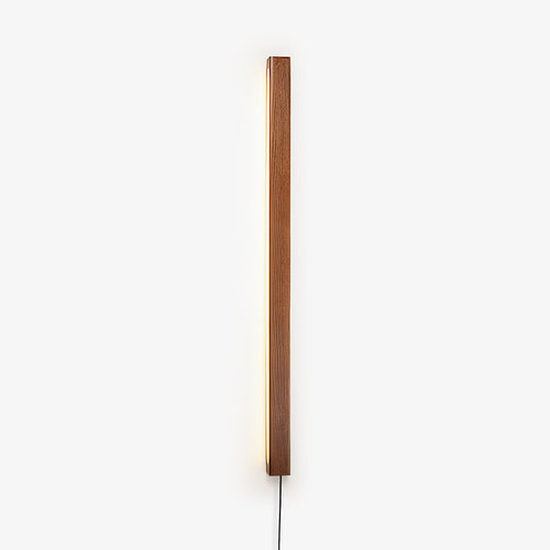 Arlo Linear Wood Plug-In Wall Light, Plug-In Wall Sconce, Pine wood, Dia 60cm x H 5cm