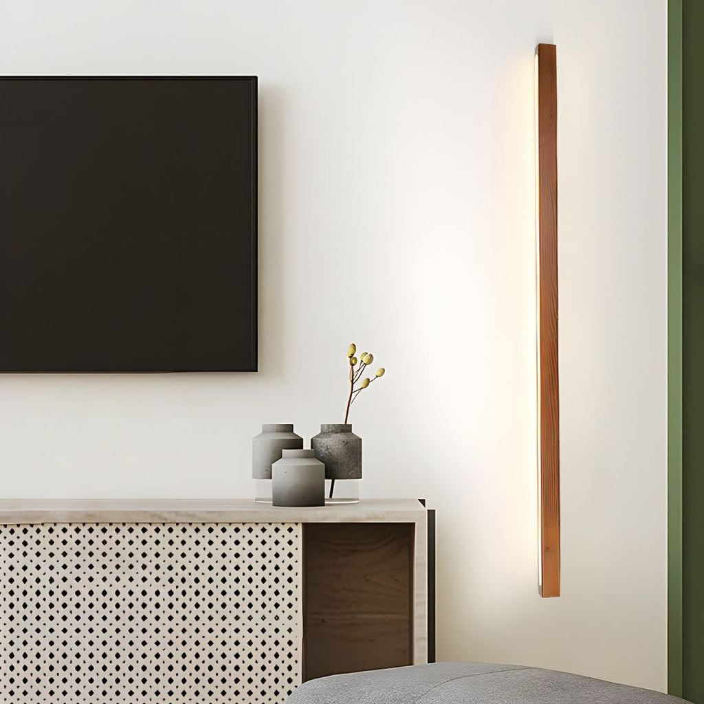 Arlo Linear Wood Wall Light, Hardwired Wall Sconce, detail 5