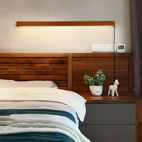 Arlo Linear Wood Plug-In Wall Light, Plug-In Wall Sconce, detail 5