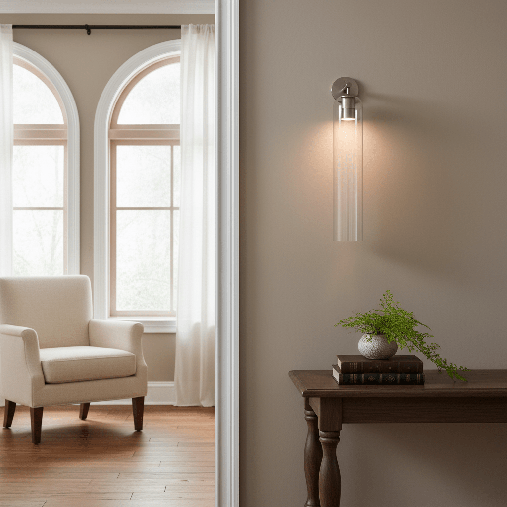 Art Glass Wall Light, Hardwired Wall Sconce, detail 10