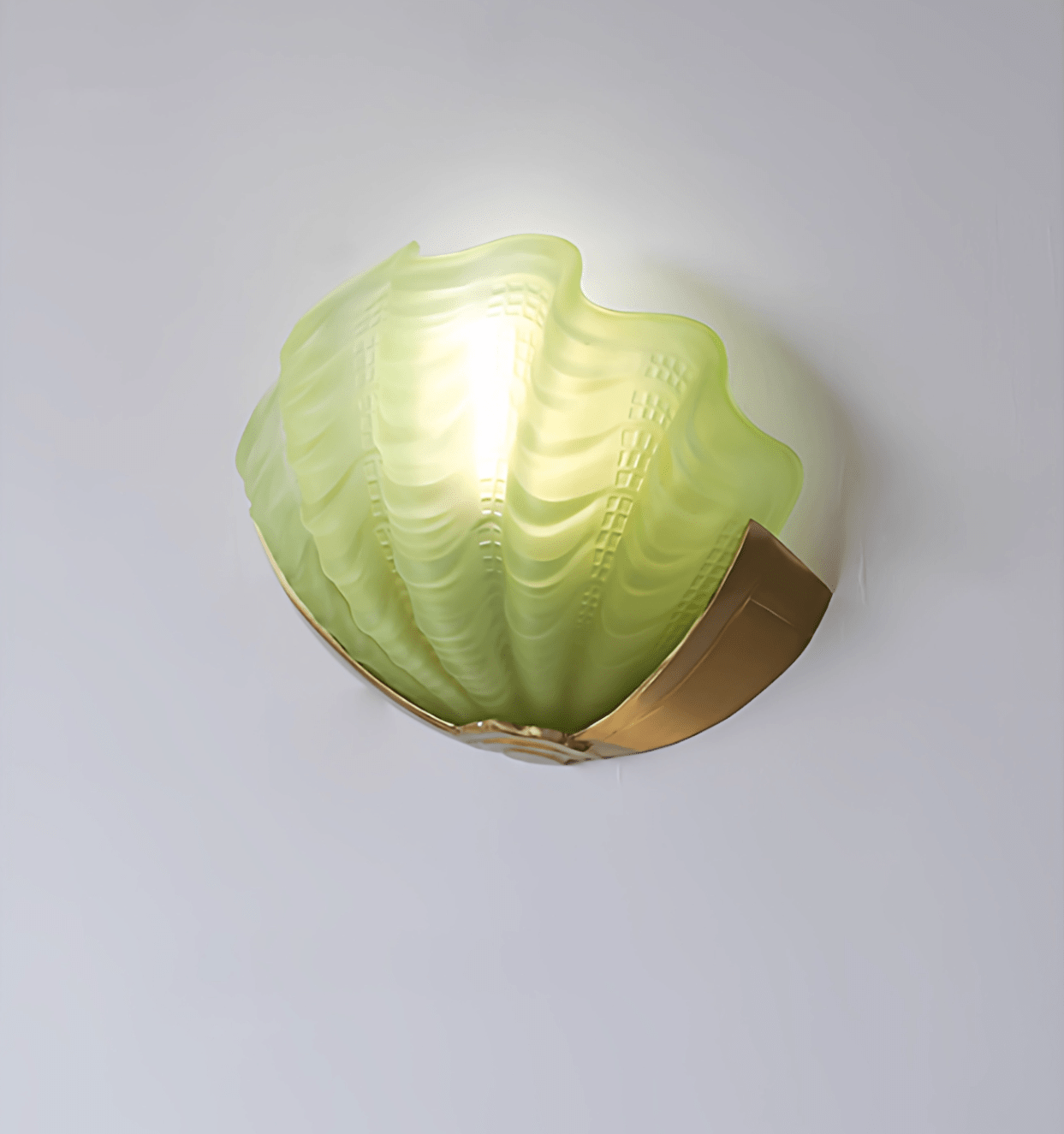 Art Deco Scallop Wall Light, Hardwired Wall Sconce, detail 14