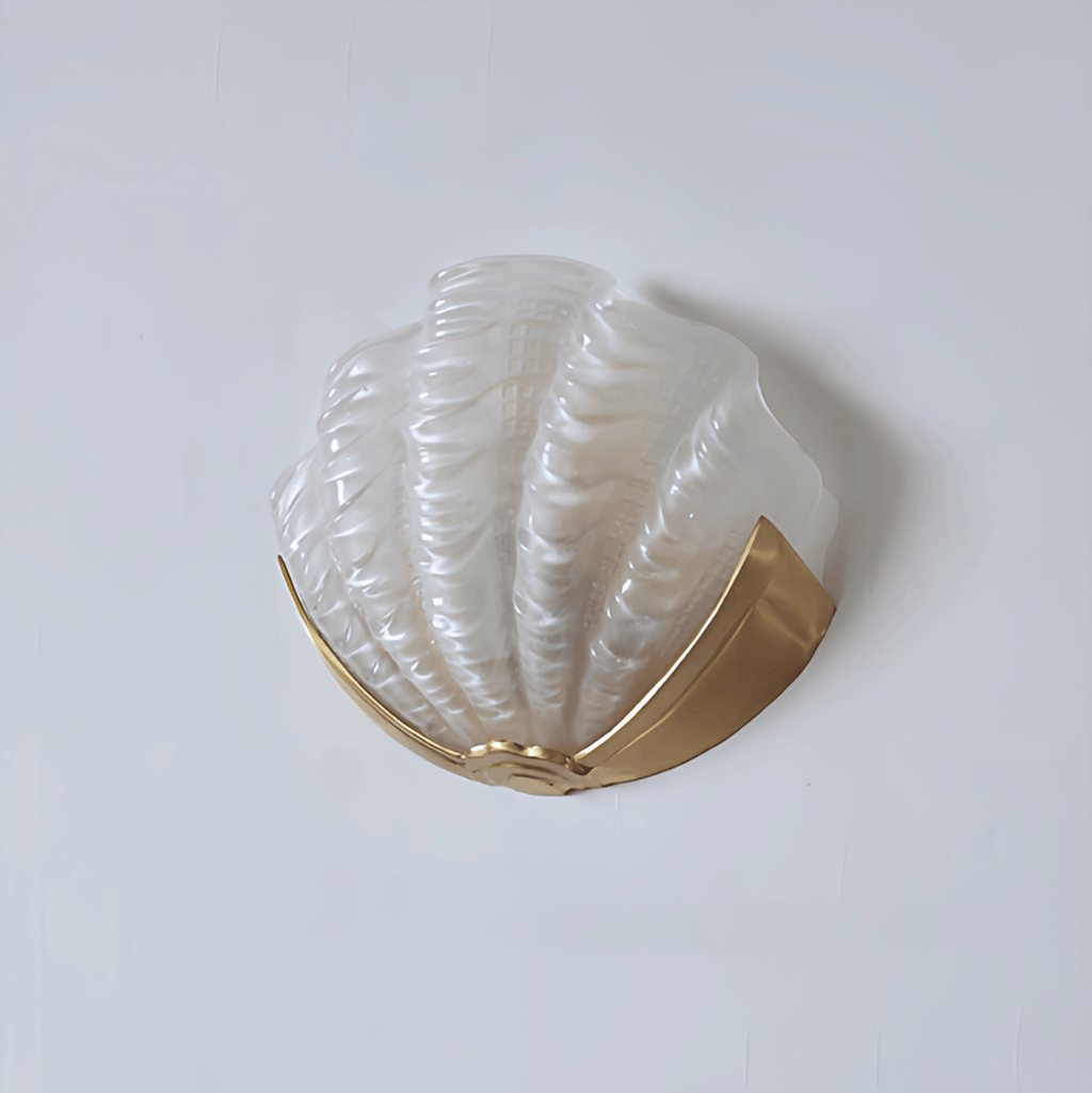 Art Deco Scallop Wall Light, Hardwired Wall Sconce, detail 32