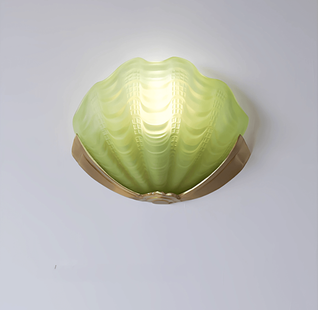 Art Deco Scallop Wall Light, Hardwired Wall Sconce, detail 23