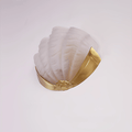 Art Deco Scallop Wall Light, Hardwired Wall Sconce, Metal, Dia 25cm x H 21cm