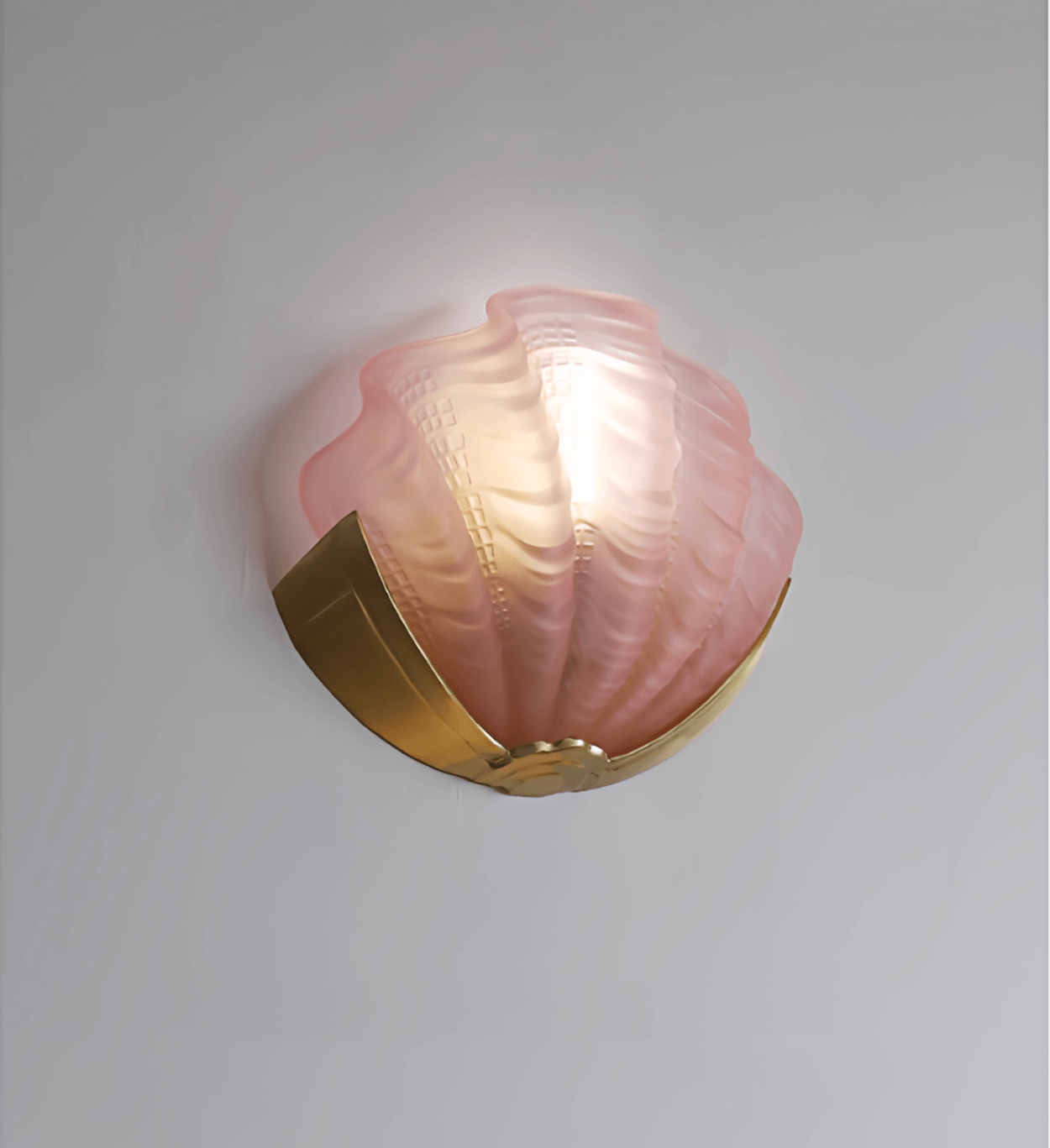 Art Deco Scallop Wall Light, Hardwired Wall Sconce, detail 24