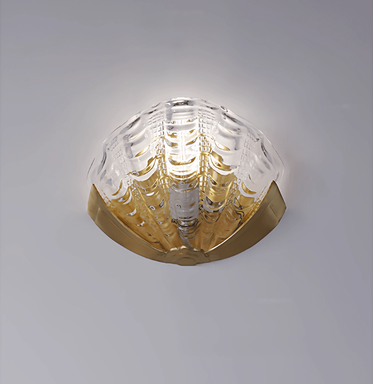 Art Deco Scallop Wall Light, Hardwired Wall Sconce, detail 25