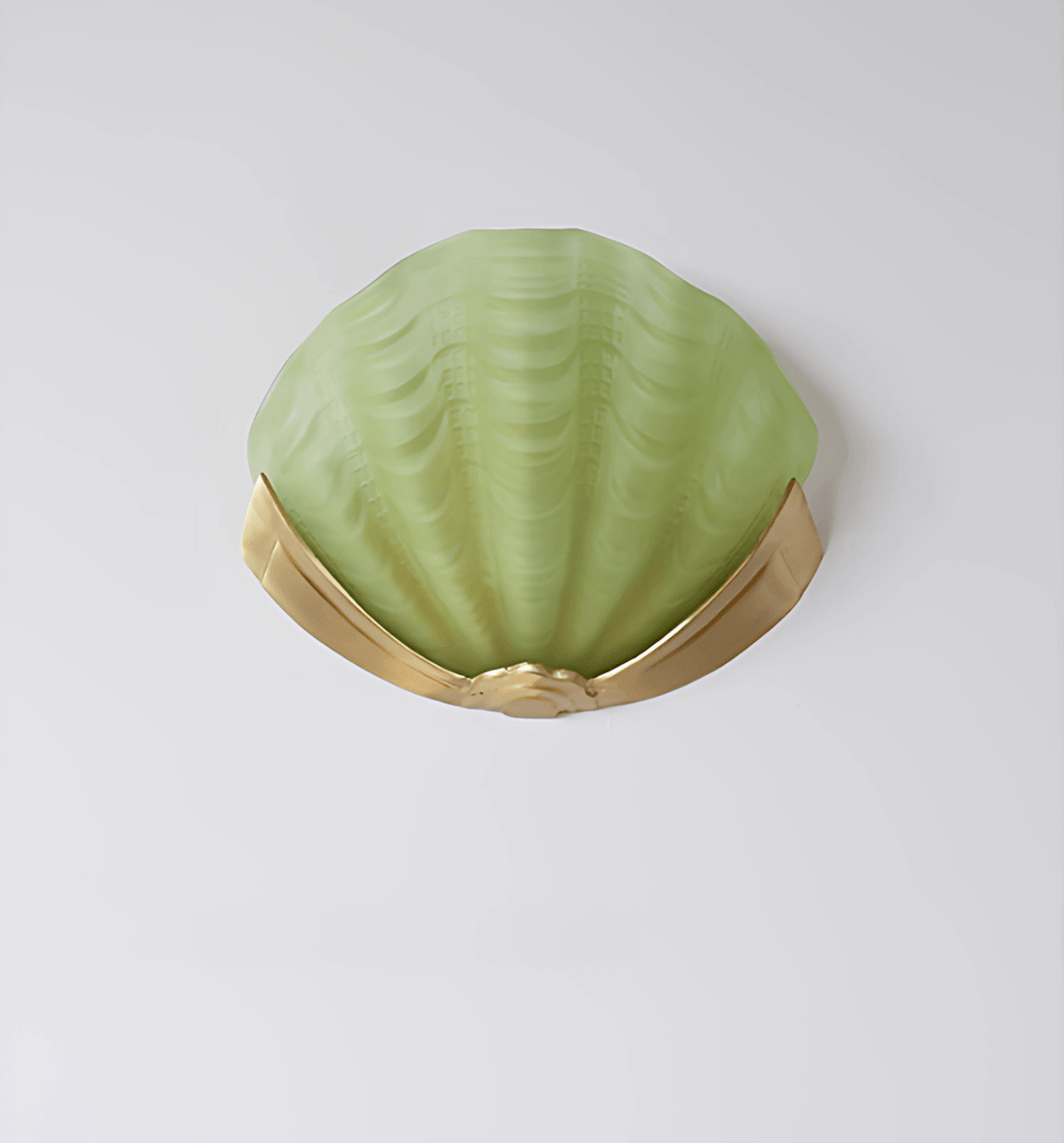Art Deco Scallop Wall Light, Hardwired Wall Sconce, detail 30